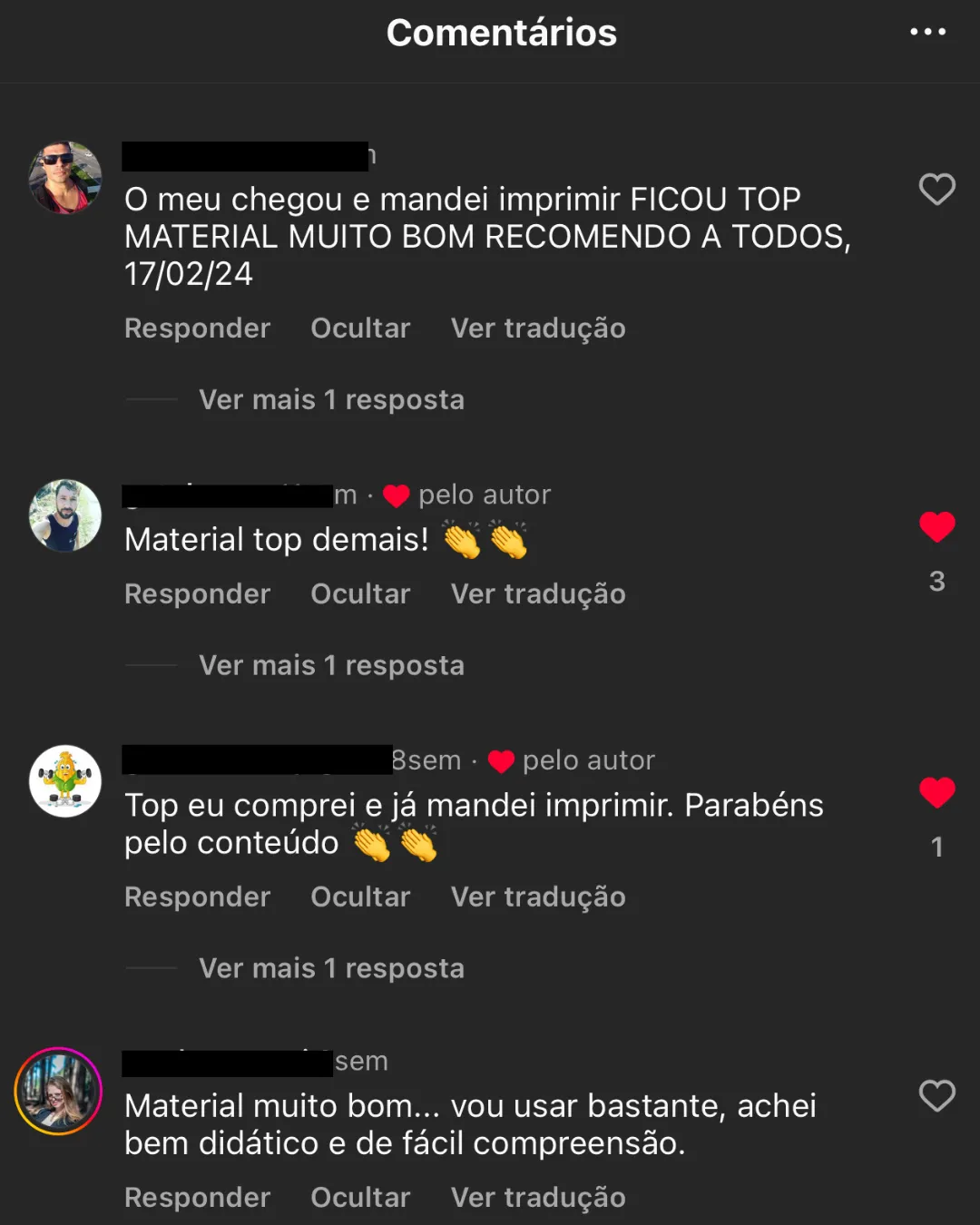 Comentários reais de quem comprou o Manual do Treino Certo